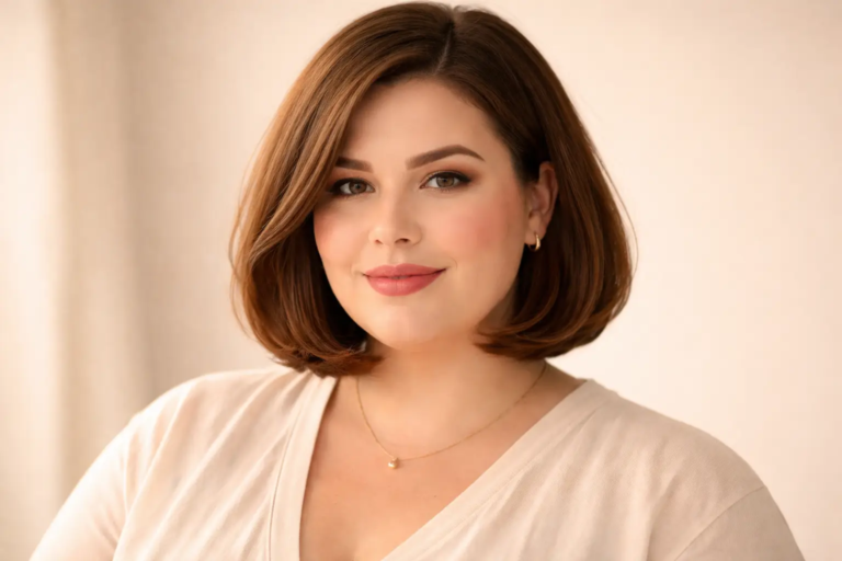 18 Plus Size Hairstyles Ideas That Flatter a Double Chin Beautifully