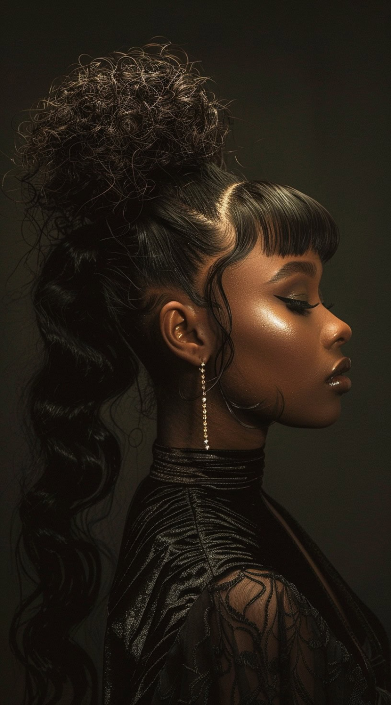 33 Weave Ponytail Hairstyles with Bangs: Chic and Modern Looks for Every Occasion