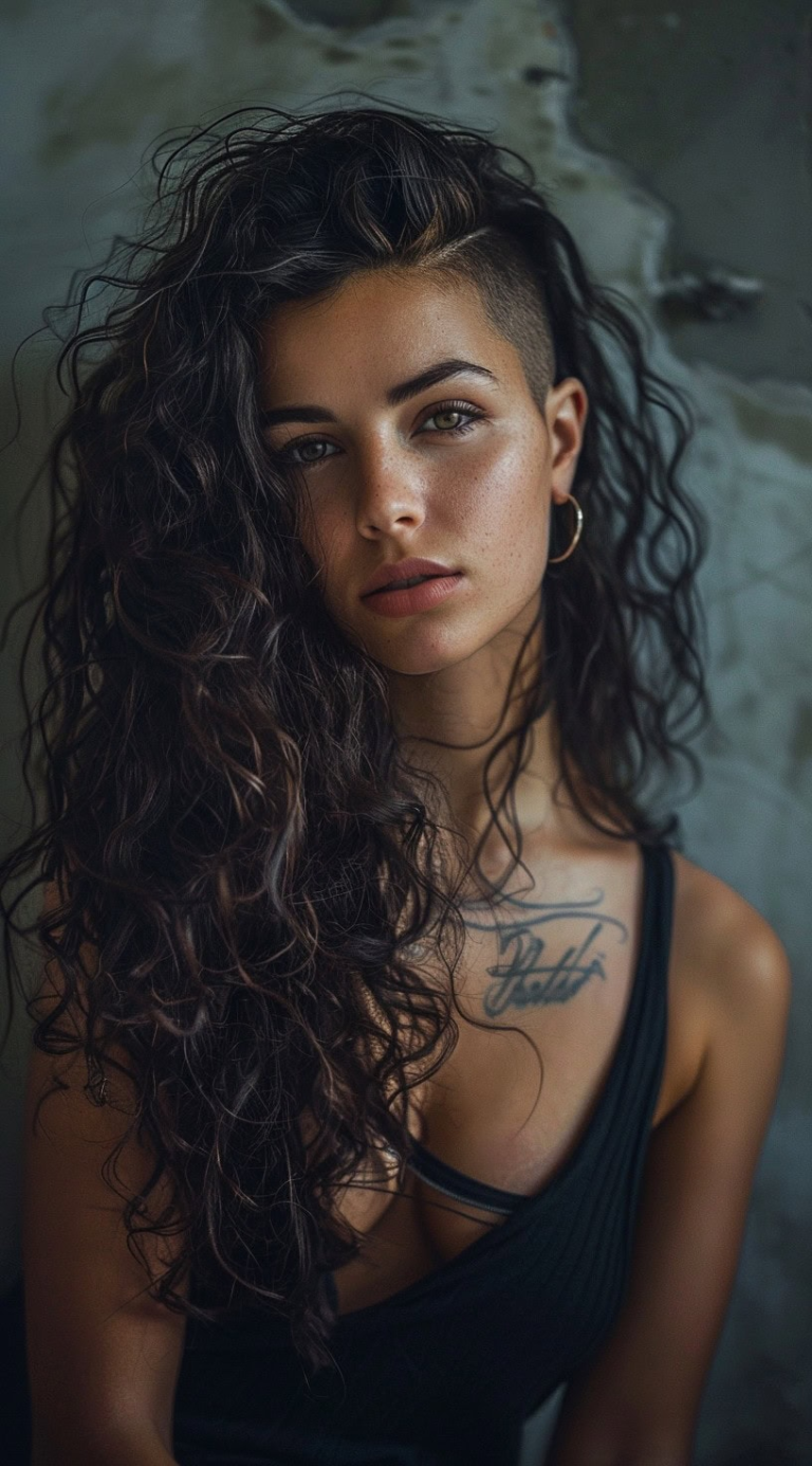 23 Long Curly Hair with Undercut Women Hairstyles: Stunning Ideas to Transform Your Look